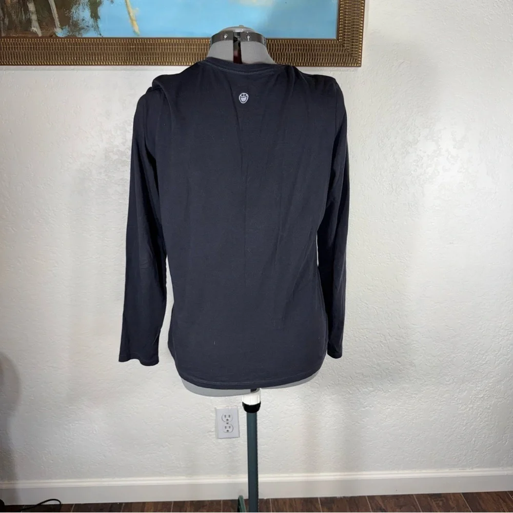 Life is Good Charcoal 'Half Full' Long Sleeve Shirt Women’s Size M 100% Cotton - Picture 5 of 5